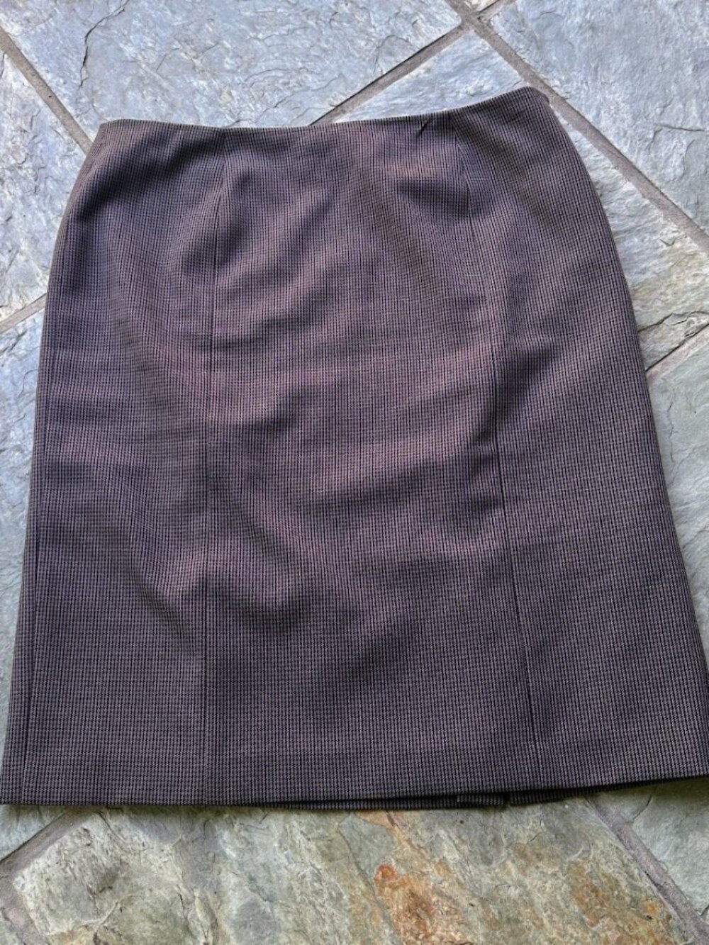 Jones New York Houndstooth Pattern Mini Skirt (Grey / Brown Classic Workwear)